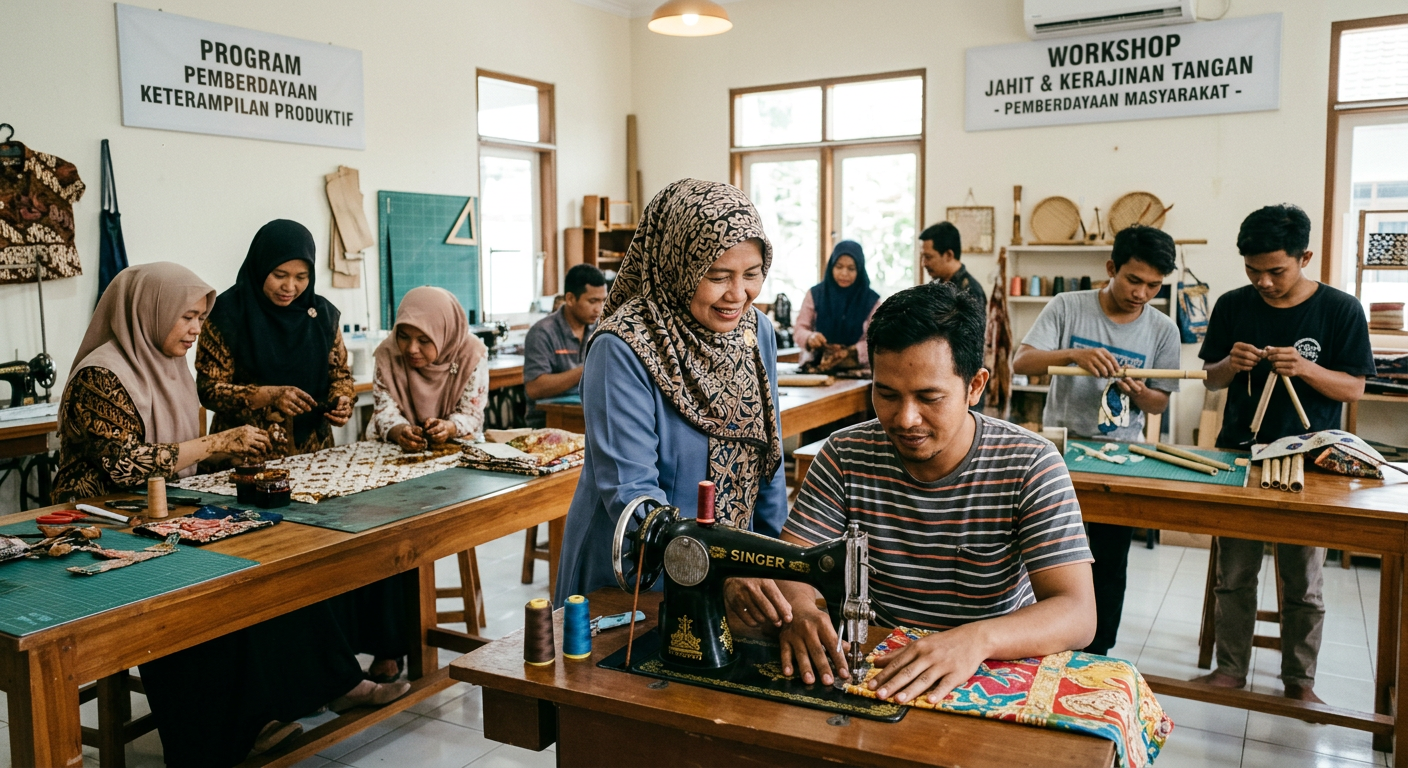 LIVESGP SELONG Berdaya - Program pemberdayaan masyarakat dan peningkatan keterampilan produktif.